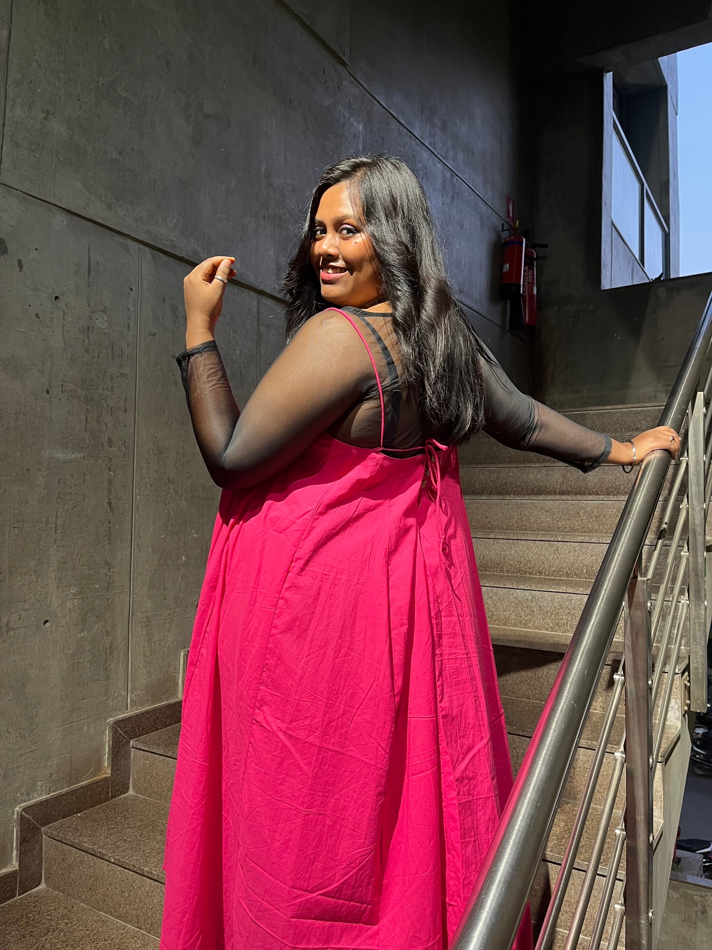 Pink Cotton Candy Panel Dress